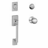Century Handle with Double Cylinder Deadbolt and Orbit Door Knob and Rosette