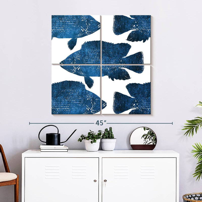 Brampt Fish Collage, 32" H x 32" W