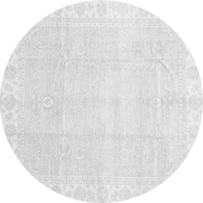 Tapis gris / blanc en chenille / polyester tissé à la machine Neils