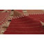 Scandinavian Wool Geometric Area Rug in Red, Pink