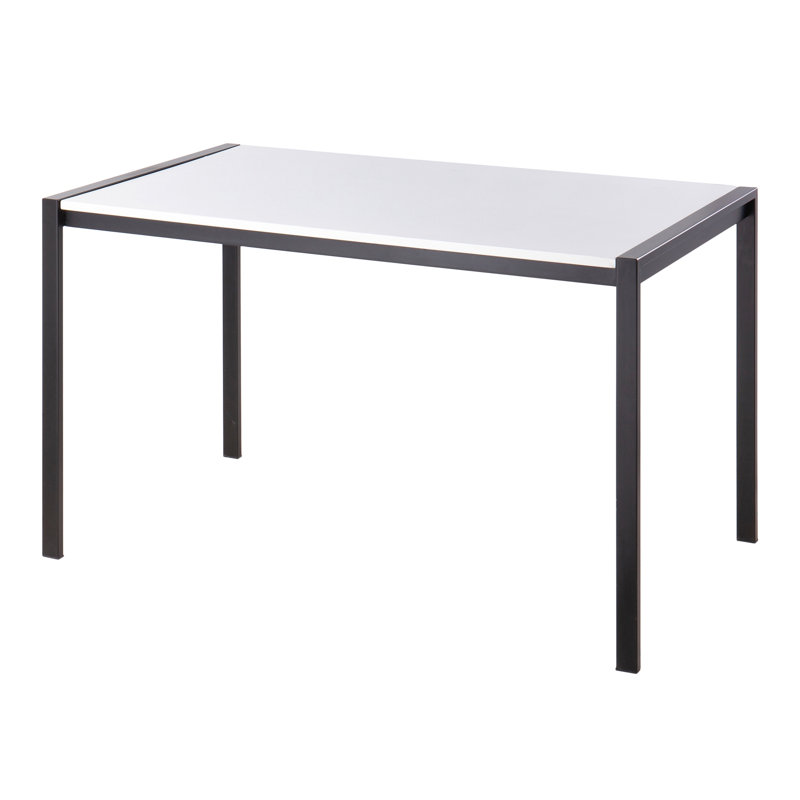 Table de salle à manger contemporaine, Blanc