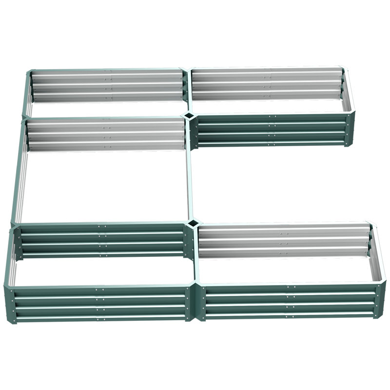 Kidwell Metal Raised Garden Bed, Green