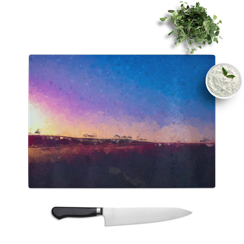 Tempered Glass Sand Dunes in Australia Chopping Board, 28.5 cm W x 20 cm L
