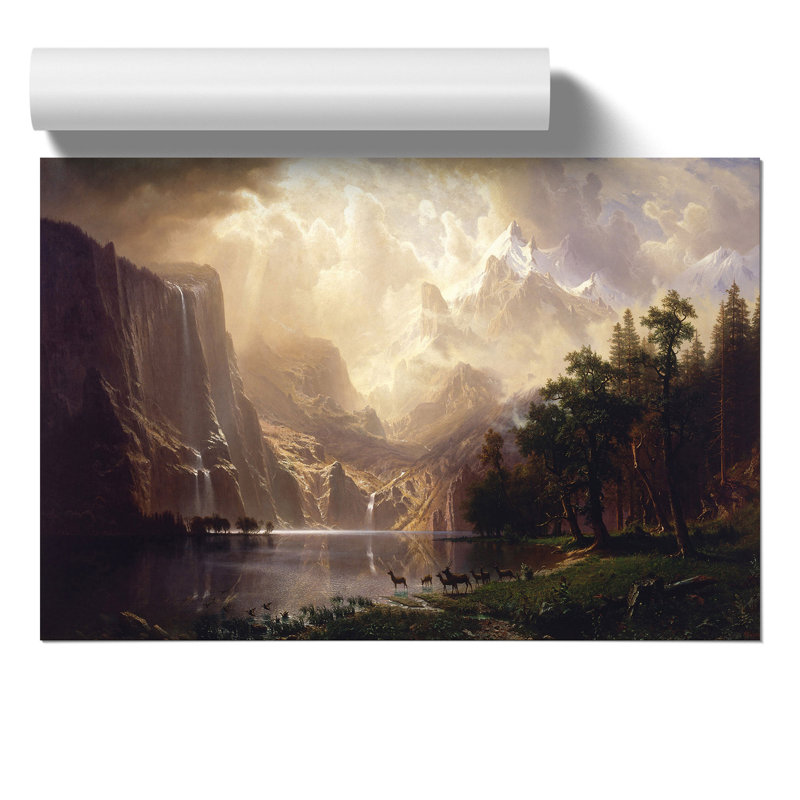 Among The Sierra Nevada by Albert Bierstadt - No Frame Print, 21cm H x 30cm W x 0.1cm D