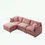 Canapé modulaire en L en chenille avec repose-pieds-690368406