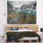 Polyester lac de montagne turquoise avec tapisserie avec accessoires de suspension inclus-28490529