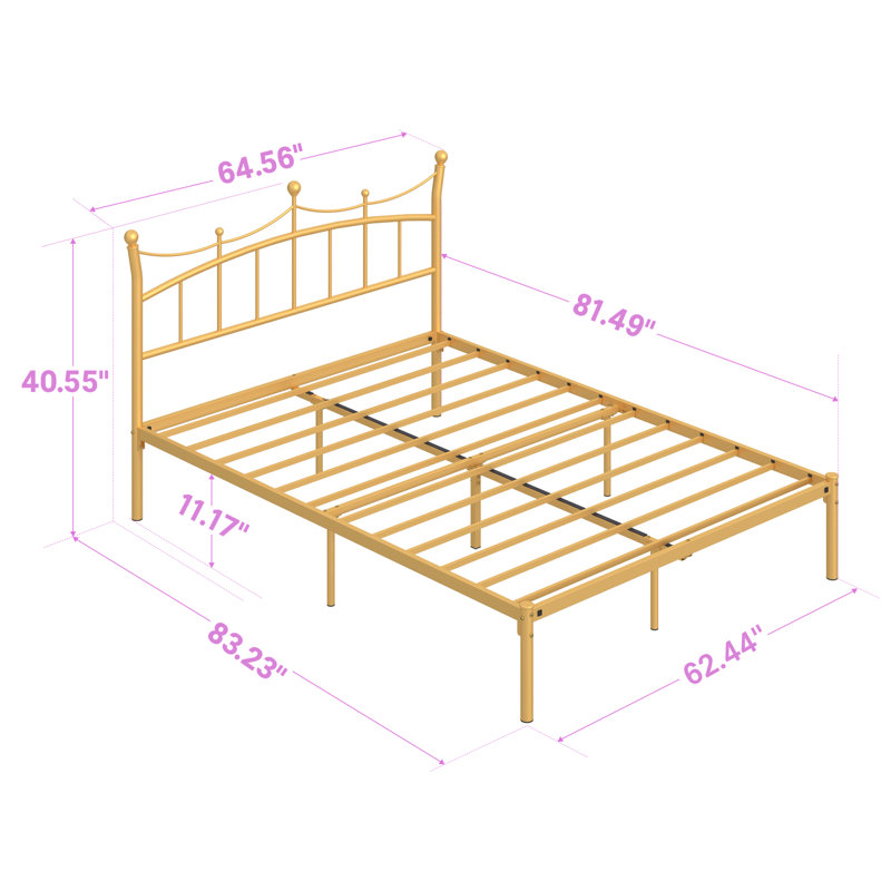 Jayci Metal Open-Frame Bed, Queen