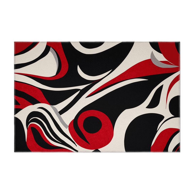 Aurora Ember Indoor And Outdoor Area Rug, Rectangle 1'6" x 2'6"