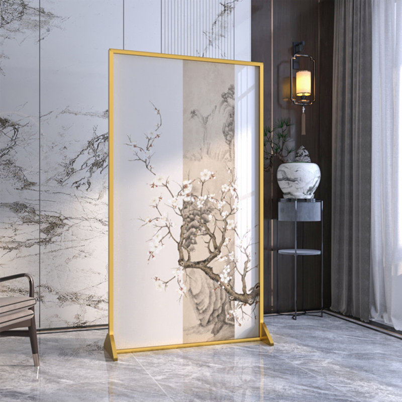 Écran cristal Plum Blossom, H 70,87 po x l 47,24 po x P 1,57 po