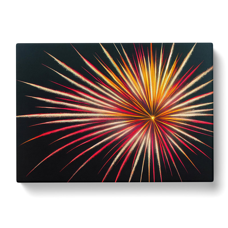 Powerful Fireworks - Wrapped Canvas, 50cm H x 76cm W x 3cm D