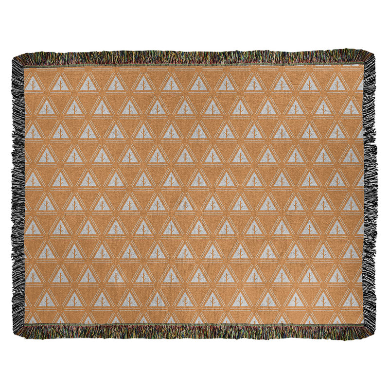 Couverture en coton Theo Nath, l 37 po x L 52 po, Orange