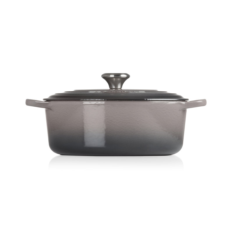 Le Creuset Signature Cast Iron Oval Casserole, Flint, 29cm / 4.7L