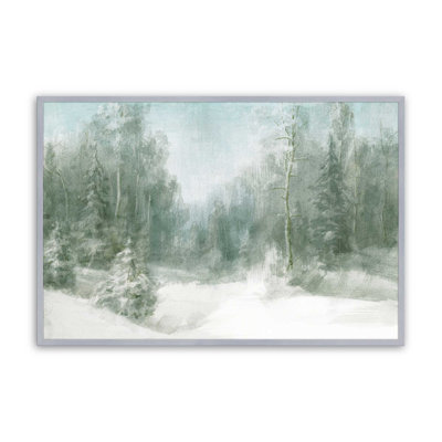 Imprimé paisible forêt givrée