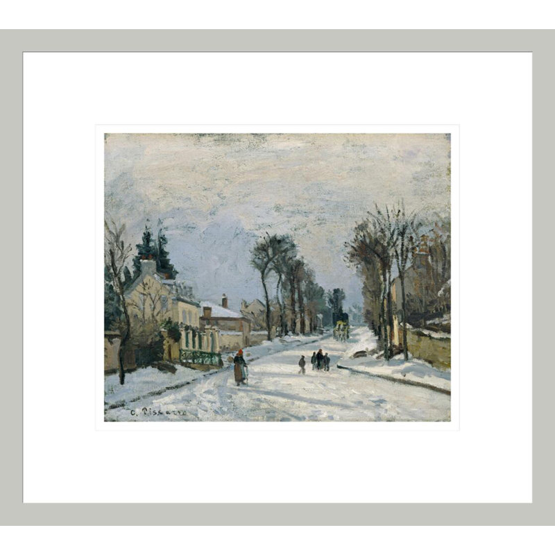«Route to Versailles Louveciennes» par Camille Pissarro, impression giclée sur cadre, 13.75" H x 15.36" W