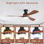 Ventilateur de plafond de 52 pouces avec lumière et télécommande-1902199974