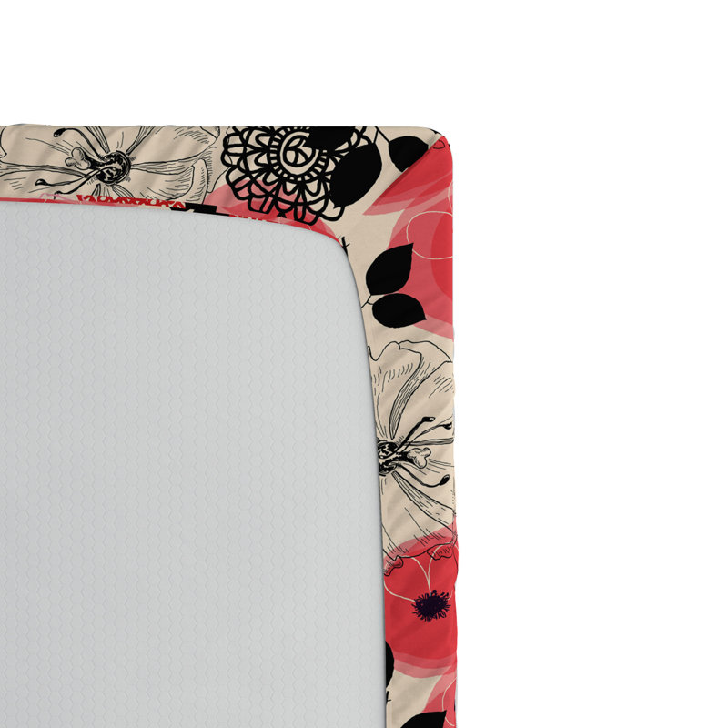 Microfiber Floral Fitted Sheet, Full Fitted Sheet