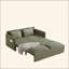 64,5 pouces Canapé-lit Canapé-lit réglable 3-en-1 avec lit escamotable 2 oreillers et poches latérales Canapé-lit convertible en velours côtelé doux pour le salon Chambre à coucher Bureau-2014765943