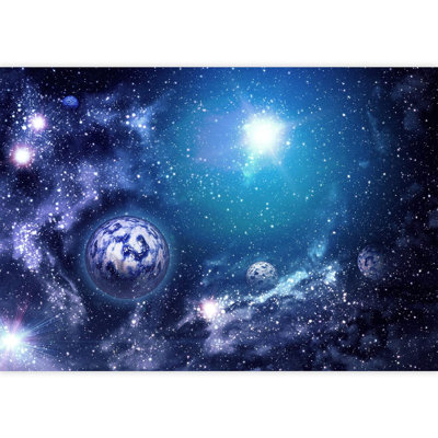 Planet In Outer Space Galaxy Border