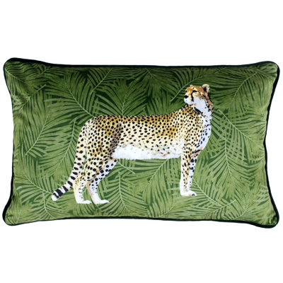 Cheetah Forest Abstract Rectangular Throw Cushion