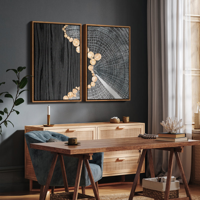 Art mural encadré rétro antique classique pour chambre à coucher, Naturel, H 24 po x l 16 po
