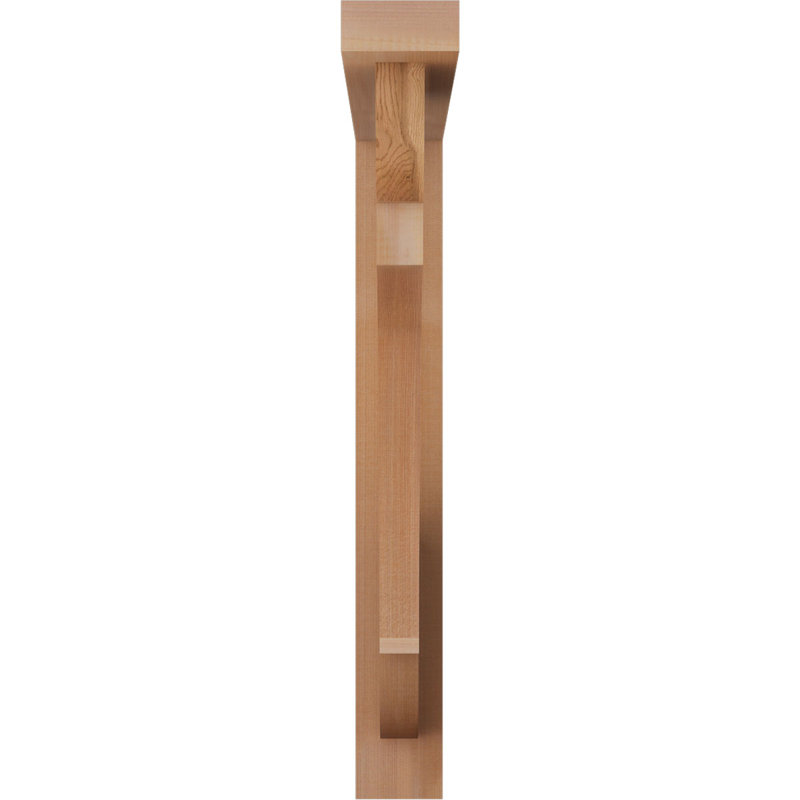 Support de bloc olympique avec entretoise décalée, 28 po x 28 po, Cèdre rouge occidental de l 3 1/2 po (lisse)