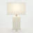 Alabaster Rectangular Table Lamp-Brass