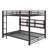 Metal Queen Over Queen Bunk Bed, Complete With Storage Racks And Illumination