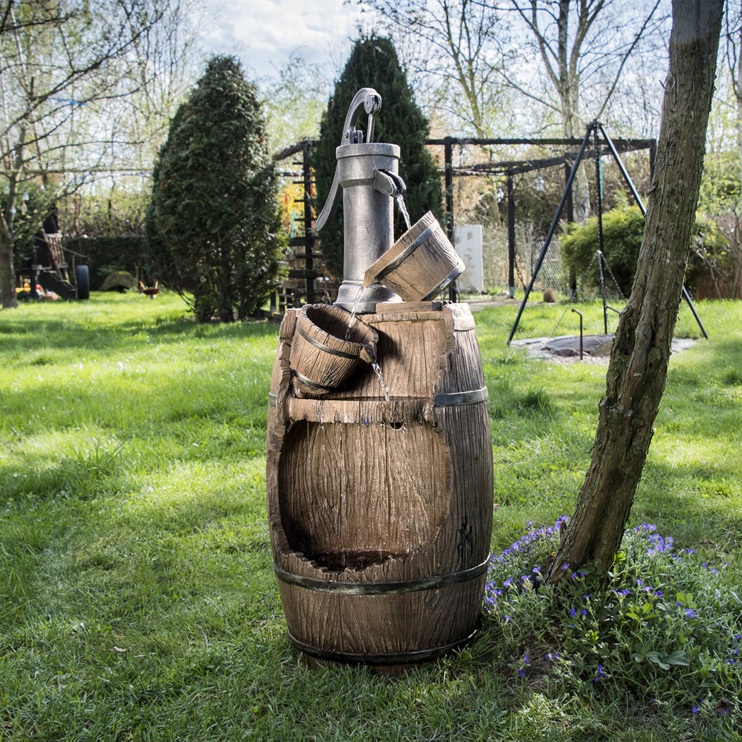 Gartenbrunnen Mcreynolds aus Harz mit Licht