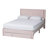 Aula Baxton Studio Elora Modern Pleated Velvet Queen Size Storage Bed-1752107093