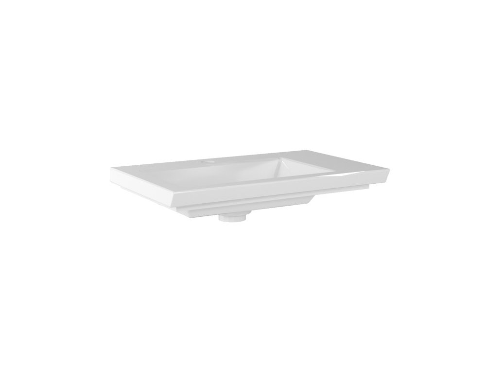 Pearl Ceramic Rectangular 850mm Inset Basin