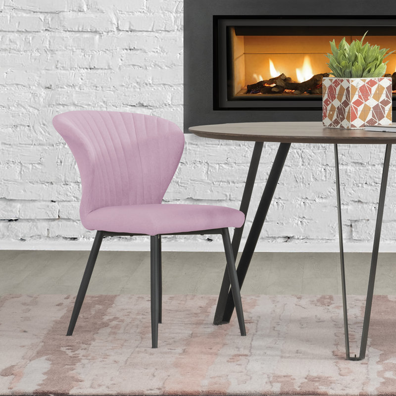 Sophia Pink Accent Dining Chair (set of 2), Pink