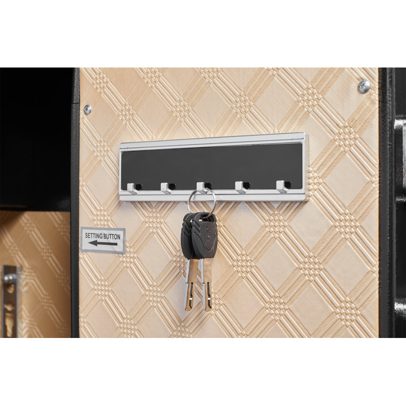 Coffre-fort de sécurité électronique en acier, coffre-fort de sécurité numérique anti-vol avec système d'alerte intelligent, tablette amovible, fonction de mise en sourdine, coffres-forts pour documents personnels