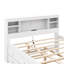Lit plateforme avec tête de rangement Willavene, USB, lit gigogne simple et 3 tiroirs-696704696-716603529