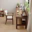 Bureau rectangulaire en bois massif brun noisette-120279284