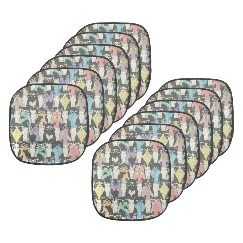 Coussin de siège papillon, Jaune / mauve