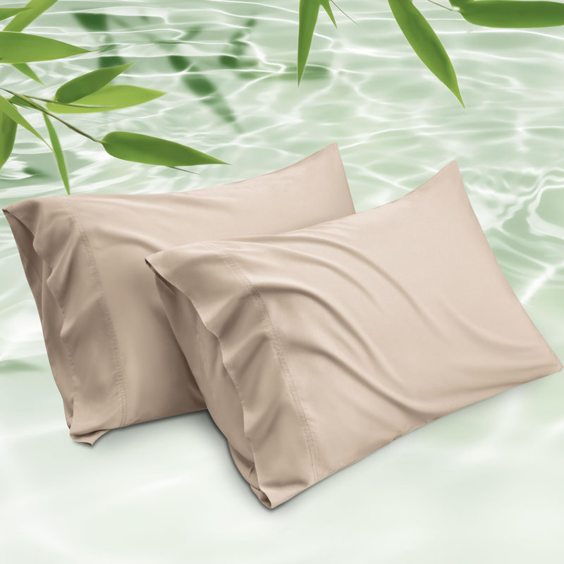 Rayon from Bamboo Pillowcase with Envelope Closure, Khaki, Standard Pillowcase