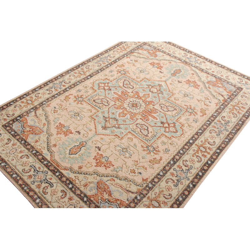 Distressed Homage Hand Knotted Wool Area Rug, Rectangle 8' x 10'