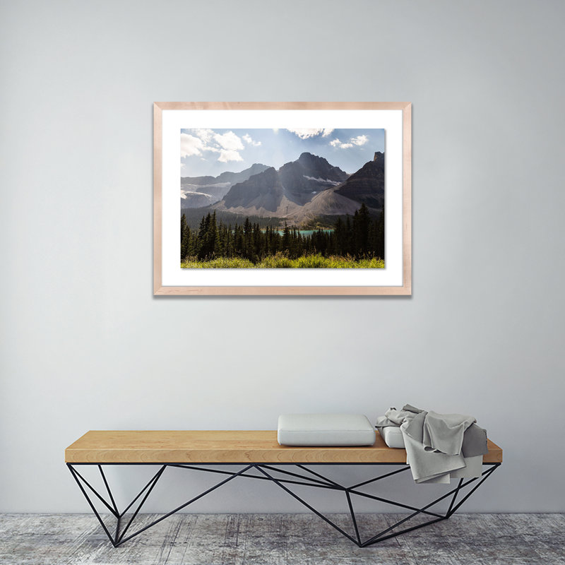Big Ridge Lake Print by Alexander Iby, Natural, 35" H x 48" W x 2.5" D