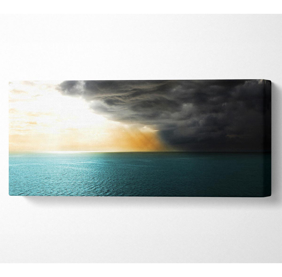 Sturm auf dem Meer - Panorama-Kunstdrucke auf gerollter Leinwand