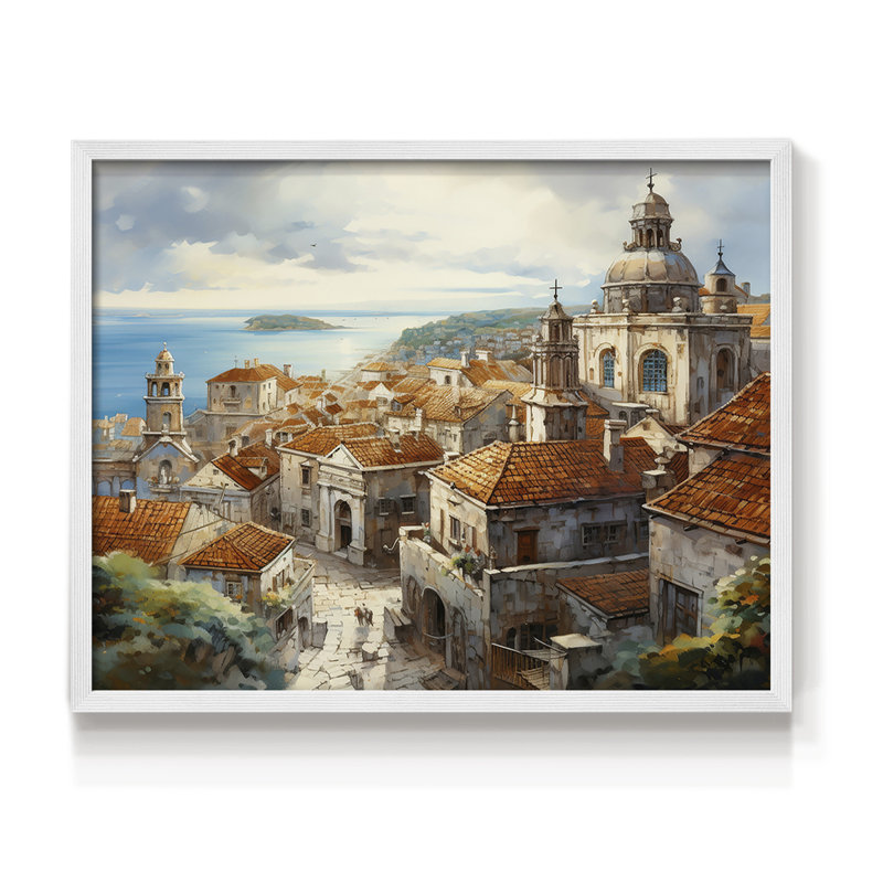 Paysage, série XCII, reproduction encadrée, H 16 po x l 20 po, Blanc