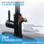 Modern Single-Handle Pull-Down Sprayer Kitchen Faucet with Soap Dispenser in Stainless Steel