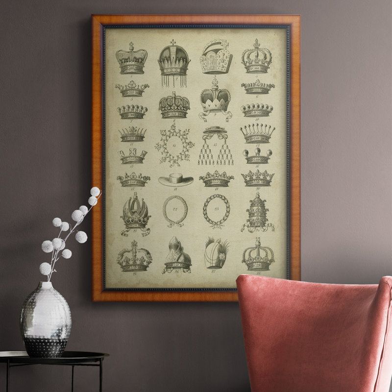 " Heraldic Crowns & Coronets III Premium Framed Canvas- Ready To Hang ", 36" H x 24" W x 2.5" D