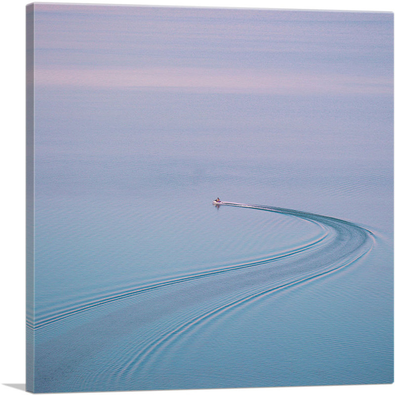 Jet ski in water home decor - reproduction d'art sur toile tendue, H 36 po x l 36 po x 1,5 po