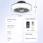 Ventilateur de plafond encastré intelligent à DEL de 16 po Elkhan avec télécommande et commande APP