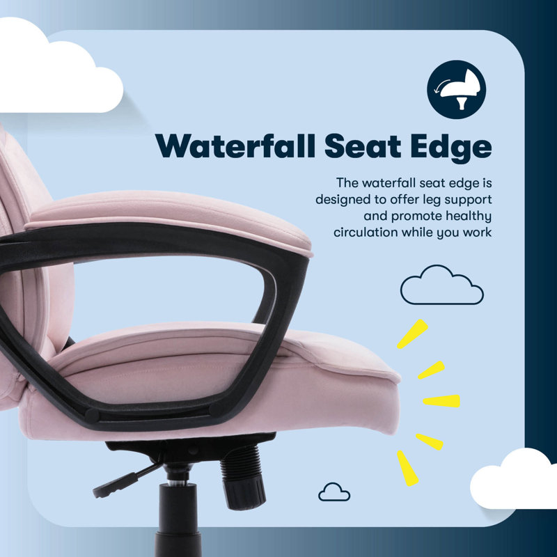 Comfort Classic Swivel Executive Office Chair, Pink