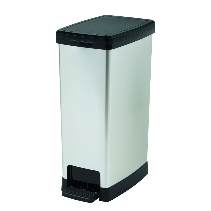 Dachelle Plastic Pedal Kitchen Trash Can, 59cm H x 24cm W x 37cm D, 40L