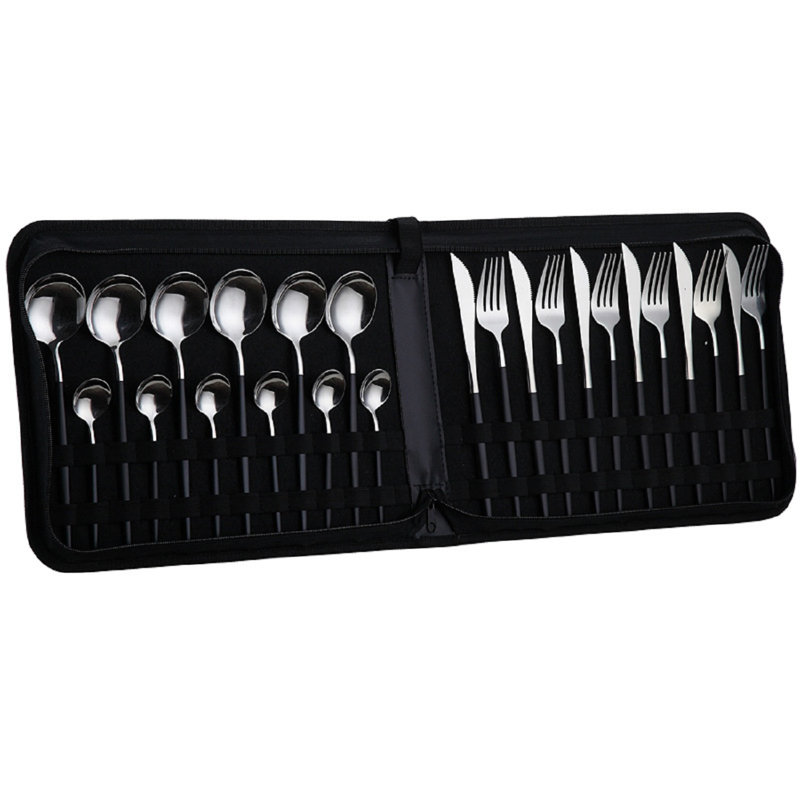 Ensemble de couverts en acier inoxydable Paloff, Noir / argent