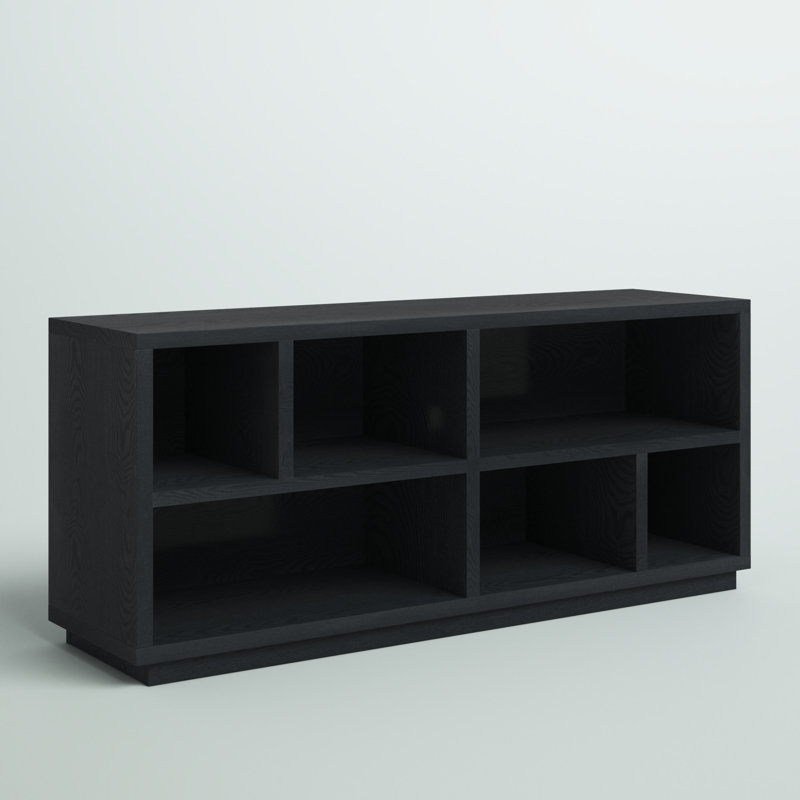 Meuble télé pour téléviseur de 75 po ou moins Bowman, Grain noir, H 25 po x L 15 po x l 58 po