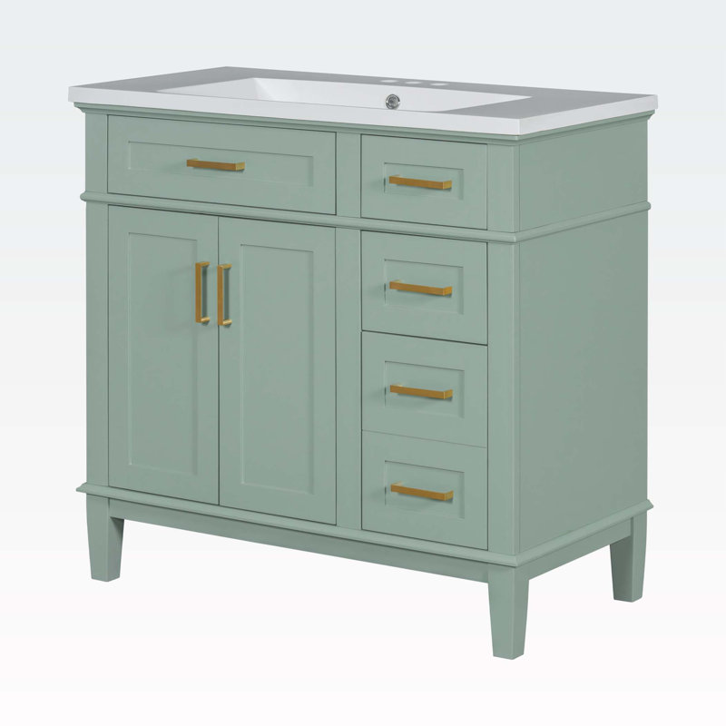 Armoire de salle de bain Fione, Vert