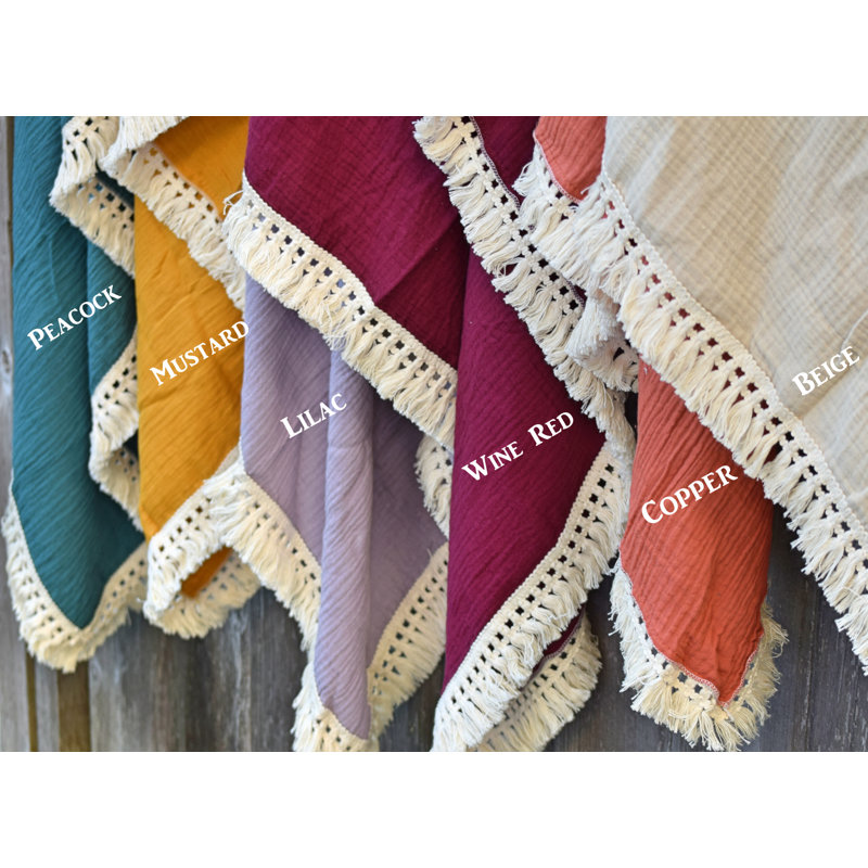Couverture pour bébé 100% coton Jered, Sarcelle